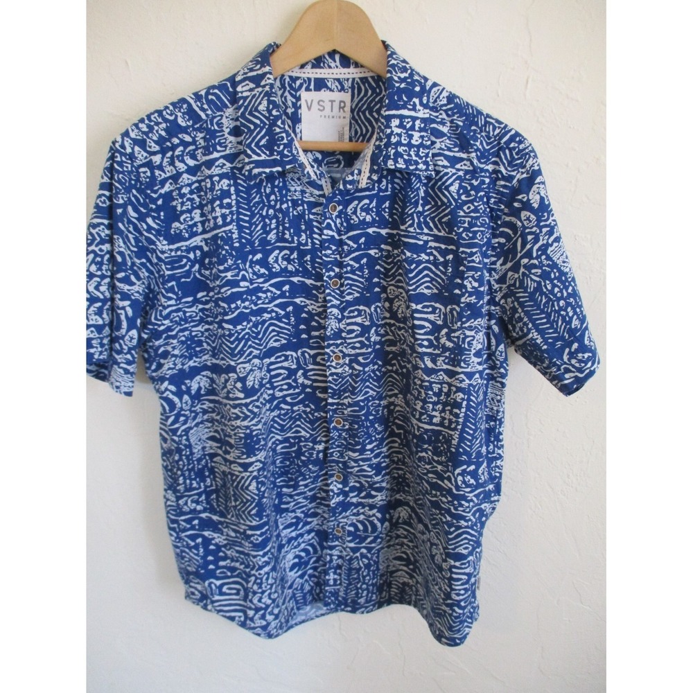 VSTR Premium Abstract Hawaiian Style Shirt Size Large 100% Cotton India